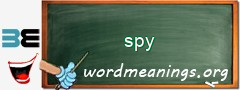WordMeaning blackboard for spy